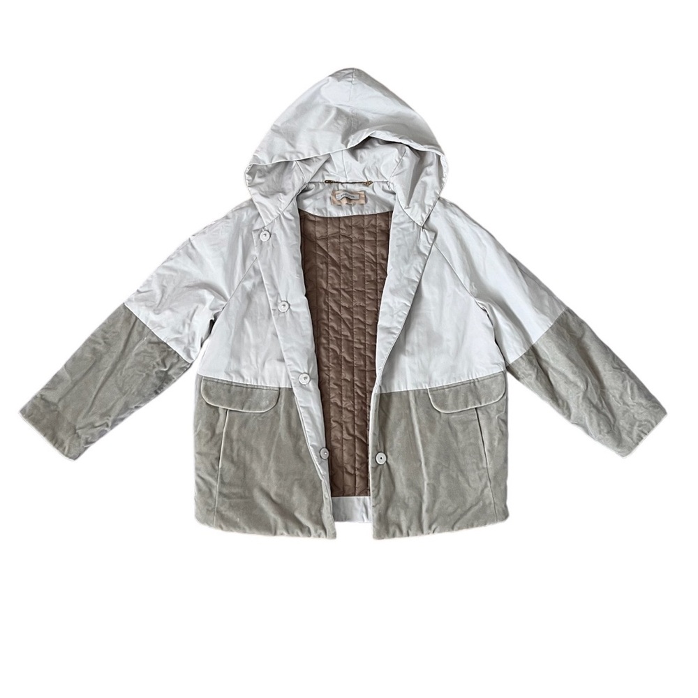 Rosso35 Grey Hooded Spring Jacket